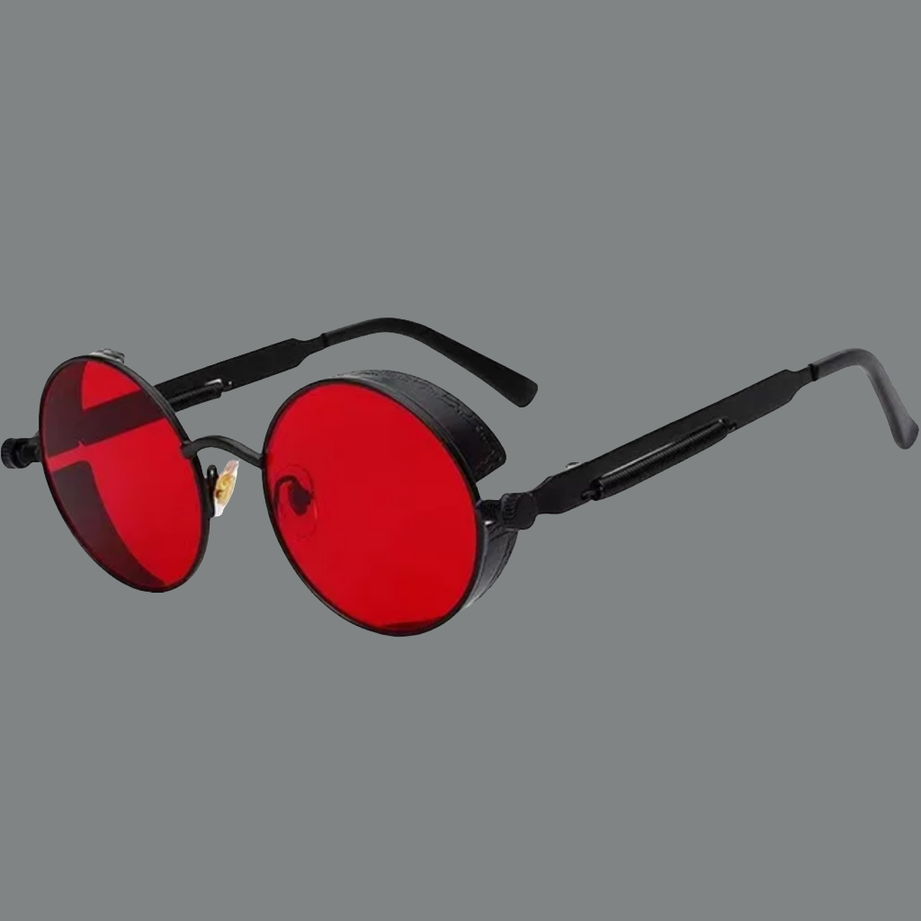 Trendy designer men's round frame vintage sunglasses, UV400 ens protection