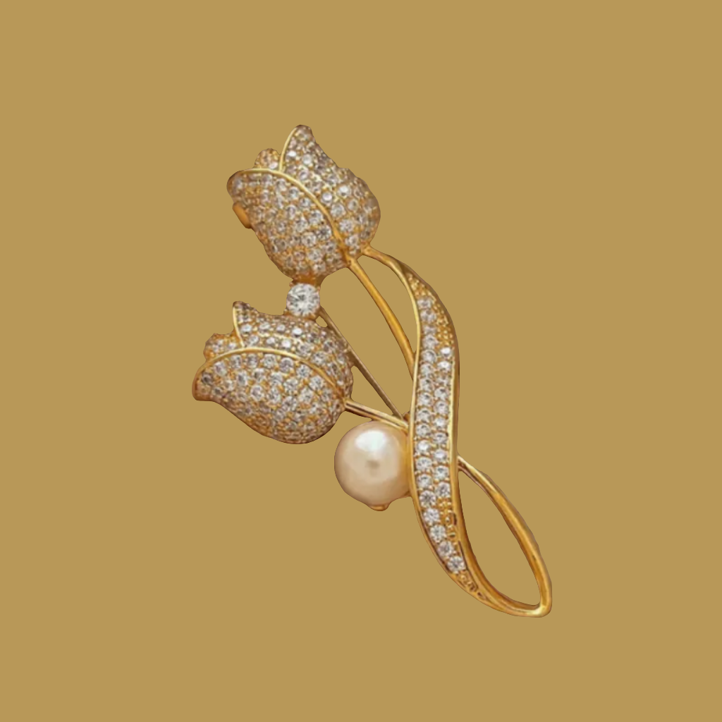 Tulip design brooches