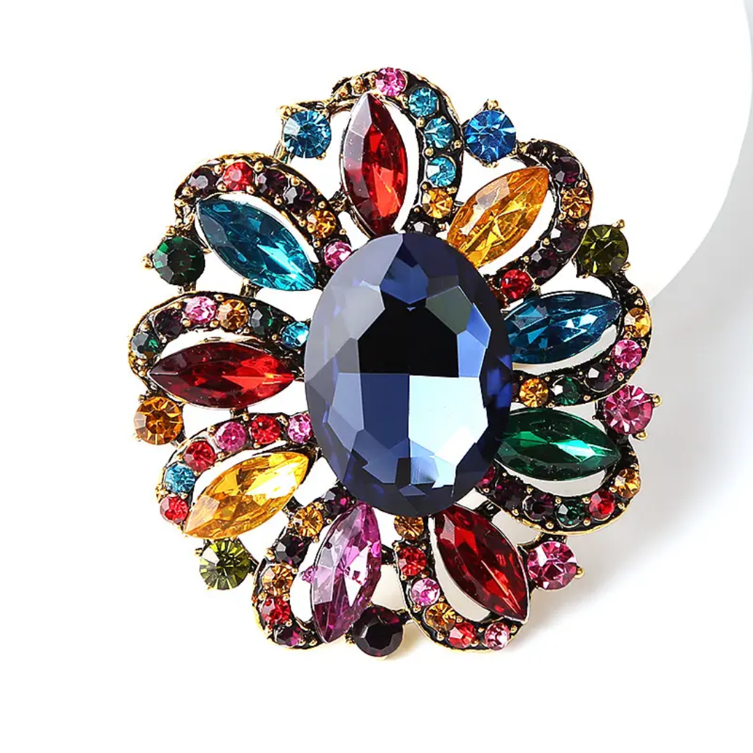 Women retro plated brooches