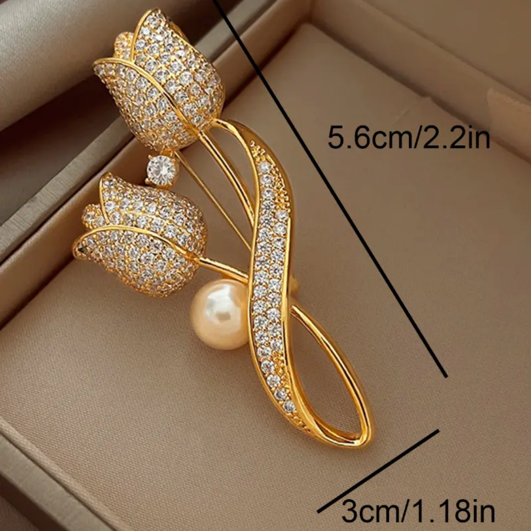 Tulip design brooches