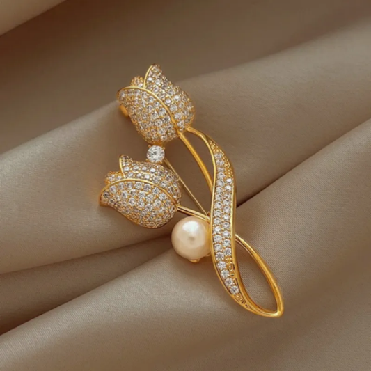 Tulip design brooches
