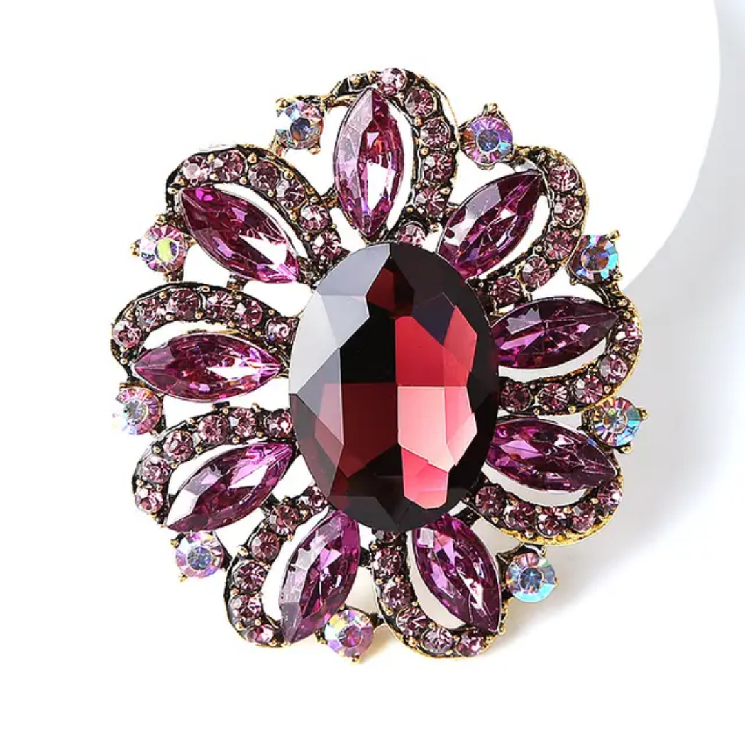 Women retro plated brooches