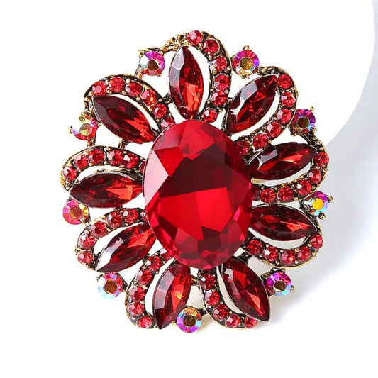 Women retro plated brooches