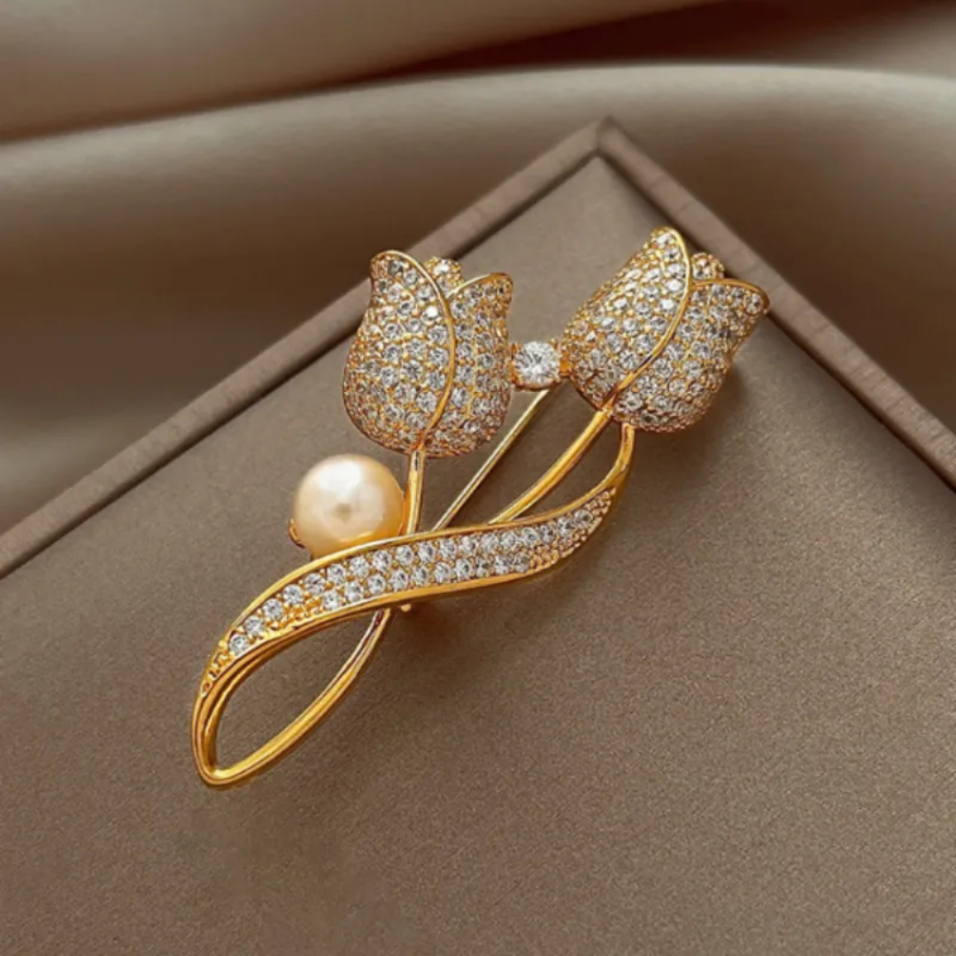 Tulip design brooches